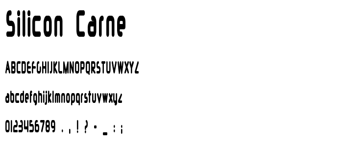 Silicon Carne font